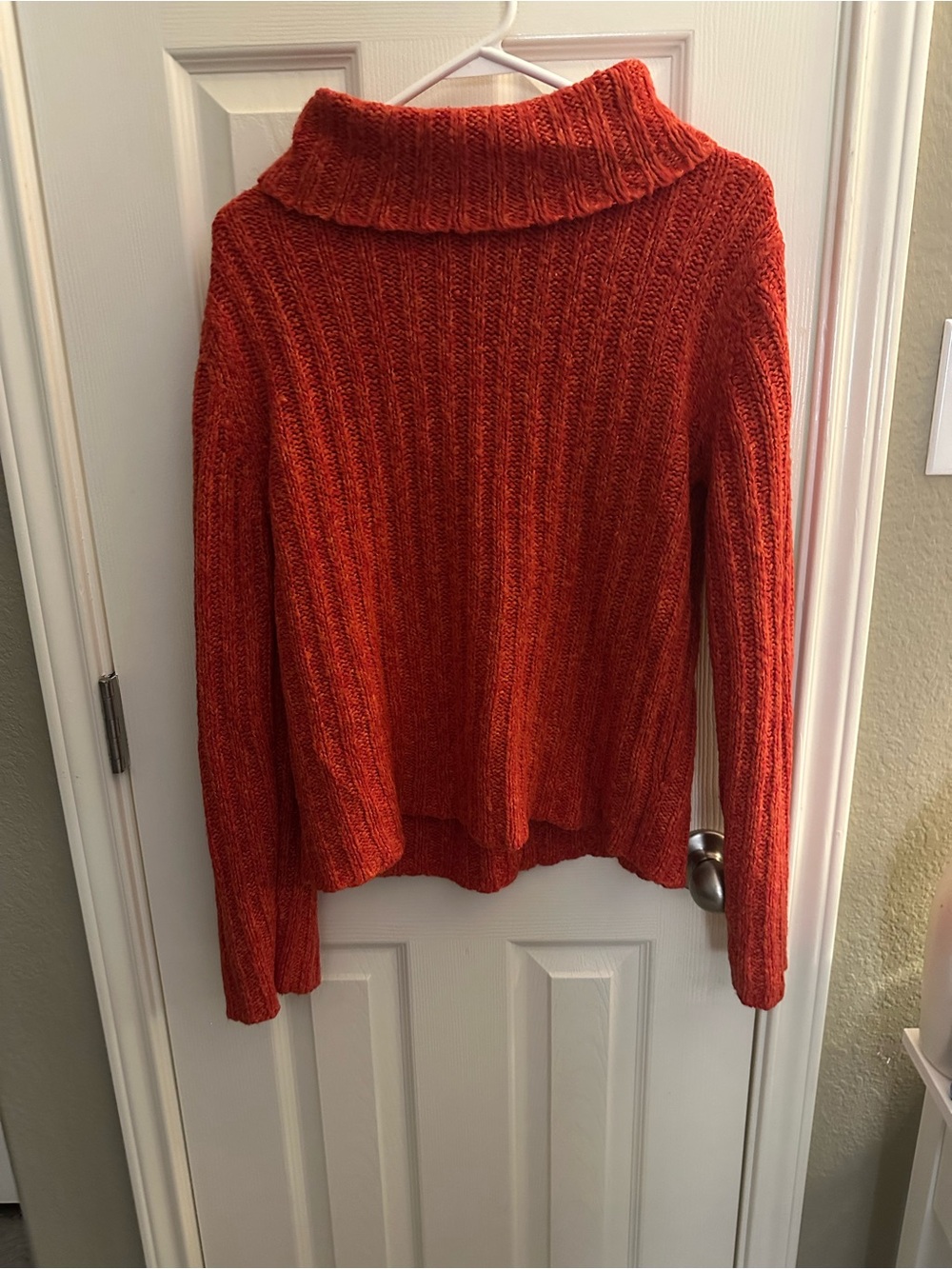 Fashion Bug Ribbed Cowl Neck Sweater in Orange